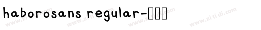 haborosans regular字体转换